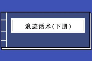 浪迹话术下册（泡学电子书）