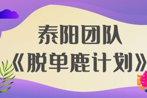 泰阳团队《脱单鹿计划》