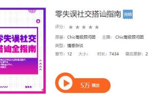 Chic原醉《零失误社交搭讪全指南》网盘下载