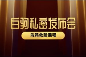 乌鸦救赎白驹私密发布会